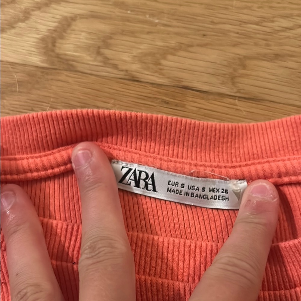 Ruffled Sleeve Coral Top from Zara - Picture 5 of 5